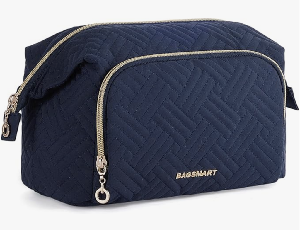 bagsmart quilted makeup case, best quilted makeup bag